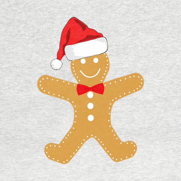 Gingerbread Man Christmas Red by SartorisArt1